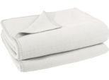Wohndecke ZOEPPRITZ1828 "Soft-Fleece", sanftes weiß, B:220cm L:240cm, Polyester, Viskose, Wohndecken, Wohndecke, Fleecedecke mit unverwechselbarem Cashmere Handfeel