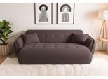 Big-Sofa HOME AFFAIRE "MIRELDA Design-Sofa mit Steppungen, hoher Sitzkomfort, Breite 251 cm", braun, B:251cm H:81cm T:116cm, 100% Polyester, Sofas, Big-Sofa, Sitztiefe 82,5 cm, elegant und bequem, Zierkissen, belastbar bis 480kg