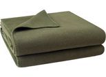 Wohndecke ZOEPPRITZ1828 "Soft-Fleece", olive branch, B:160cm L:200cm, Polyester, Viskose, Wohndecken, Wohndecke, Fleecedecke mit unverwechselbarem Cashmere Handfeel