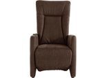 TV-Sessel SIT & MORE "Melissa", braun (dunkelbraun), B:71cm, 100% Polyester, Sessel, TV-Sessel, wahlweise elektrisch oder manuell verstellbar, optional Aufstehhilfe
