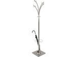 Garderobenständer HAKU "Kleiderständer, Standgarderobe", silber, B:45cm H:187cm T:45cm, Garderobenständer, Garderobenständer, quadratisch - aus Metall Silber - B/T/H 45/45/187 cm