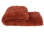 Wohndecke ZOEPPRITZ1828 "Reborn", braun (rust), B:140cm L:190cm, Polyester, Wohndecken, Wohndecke, extra weiche Kunstfelldecke