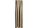 Verdunkelungsvorhang NEUTEX FOR YOU "INSULA", beige (dunkelbeige), Gardinen, 275cm, Multifunktionsband, 140cm, Polyester, Uni-Dimout für starke Verdunklung, nach Maß, B:140cm H:275cm