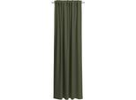 Verdunkelungsvorhang NEUTEX FOR YOU "INSULA", grün (olivgrün), Gardinen, 280cm, Multifunktionsband, 140cm, Polyester, Uni-Dimout für starke Verdunklung, nach Maß, B:140cm H:280cm