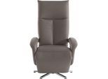 TV-Sessel SIT & MORE "Tycoon mit Kopfteilverstellung und 360 Drehfunktion", braun (schlamm), B:74cm H:117cm T:85cm, Sessel, wahlweise manuell oder elektrischer Funktion, auch mit Akku (kabellos)