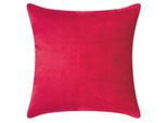Dekokissen PAD "Elegance", rot (rot, unifarben), B:40cm H:2cm L:40cm, Polyester, Dekokissen_Sitzkissen_Kissenhüllen, Design als Basic, aus Samt, elegante Optik
