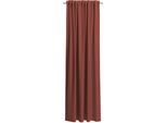 Verdunkelungsvorhang NEUTEX FOR YOU "INSULA", rot (ziegel), Gardinen, 270cm, Multifunktionsband, 140cm, Polyester, Uni-Dimout für starke Verdunklung, nach Maß, B:140cm H:270cm
