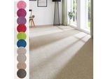 Teppichboden ANDIAMO "Ines, Kräuselvelours, Gesamthöhe 8,5 mm, Luxusklasse LC2", beige, B:400cm L:200cm, Kunstfaser, Teppiche, Uni Farben, Breite 400 cm, strapazierfähig & pflegeleicht