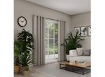 Verdunkelungsvorhang NEUTEX FOR YOU "INSULA", grau (helltaupe), B:140cm H:170cm, Polyester, Gardinen, Uni-Dimout für starke Verdunklung, nach Maß