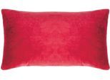 Dekokissen PAD "Elegance", rot (rot, unifarben), B:25cm H:2cm L:50cm, Polyester, Dekokissen_Sitzkissen_Kissenhüllen, Design als Basic, aus Samt, elegante Optik