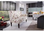2-Sitzer HOME AFFAIRE "Moro Küchensofa, bequem, Federkern, Breite 154cm", bunt (geblümt), B:142cm H:99cm T:73cm, Luxus-Microfaser LUGANO (100% Polyester);Druckstoff Blume (50% Polyester, 50% Baumwolle);Microfaser in Antiklederoptik (100% Polyester), Sofas, Polstermöbel Essbank Küchenbank Sitzbank 2-Sitzer-Sofa Tischsofa