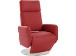 Relaxsessel SIT & MORE "Kobra", rot (feuerrot), B:71cm H:110cm T:82cm, NaturLEDER (echtes Rindsleder);Luxus-Kunstleder;Luxus-Microfaser Vintageoptik (100% Polyester), Sessel, Fernsehsessel Ledersessel Relaxsessel, in Größe M, wahlweise mit Motor und Aufstehhilfe