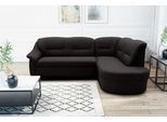 Ecksofa DOMO COLLECTION "Faenza für kleine Räume, Stellmaße 232x176cm, komfortabel, L-Form", braun (espresso), B:232cm H:88cm T:176cm, 92% Polyester, 8% Nylon, Sofas, Ecksofa, mit Ottomane, zeitlos, elegante Armlehnen, wahlweise mit Bettfunktion