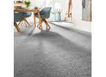 Teppichboden ANDIAMO "Verona, Velours, Gesamthöhe 6 mm, Luxusklasse LC2", grau, B:500cm L:450cm, Kunstfaser, Teppiche, Uni Farben, Breite 400 cm oder 500 cm, strapazierfähig, pflegeleicht