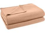 Wohndecke ZOEPPRITZ1828 "Soft-Fleece", sand, B:220cm L:240cm, Polyester, Viskose, Wohndecken, Wohndecke, Fleecedecke mit unverwechselbarem Cashmere Handfeel