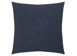 Dekokissen ZOEPPRITZ1828 "Soft-Fleece", indigo, unifarben, B:50cm L:50cm, Polyester, Viskose, Dekokissen_Sitzkissen_Kissenhüllen, Kissenbezug aus Fleece