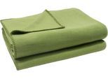 Wohndecke ZOEPPRITZ1828 "Soft-Fleece", grün, B:180cm L:220cm, Polyester, Viskose, Wohndecken, Wohndecke, Fleecedecke mit unverwechselbarem Cashmere Handfeel