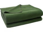 Wohndecke ZOEPPRITZ1828 "Soft-Fleece", schwarz jade, B:160cm L:200cm, Polyester, Viskose, Wohndecken, Wohndecke, Fleecedecke mit unverwechselbarem Cashmere Handfeel