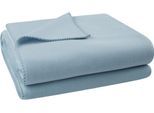 Wohndecke ZOEPPRITZ1828 "Soft-Fleece", azur, B:110cm L:160cm, Polyester, Viskose, Wohndecken, Wohndecke, Fleecedecke mit unverwechselbarem Cashmere Handfeel