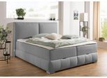Boxbett OTTO HOME "Wehma mit Kopfteil inkl. Bettkasten", grau, B:170cm L:213cm, Komplettbetten, Boxbett, in H2, H3 & H4 wählbar, inklusive Topper