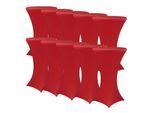 NYVI Stehtischhusse NYVIGala - Elastische Stretchhusse für Stehtische & Bistrotische Farbe:Rot;Größe:Ø 80-85 cm - 10er Set