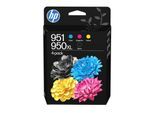 HP Originaltintenpatronen 950XL Schwarz/951 Cyan/Magenta/Gelb (4er-Packung) (C3WK1AE, Kompatibel mit HP Officejet Pro 8100 ePrinter Serie, HP Officejet Pro 8600 e-All-in-One Serie, HP Officejet Pro 251dw Drucker, HP Officejet Pro 276dw Multifunktionsdrucke