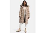 Marikoo dames winterjas – Schneesternchen, lang met capuchon & imitatiebontkraag