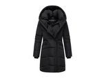 Marikoo dames gewatteerde mantel Virenaa met layer-look & fleecevoering