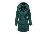 Marikoo dames gewatteerde mantel Virenaa met layer-look & fleecevoering