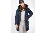 Wittchen Dames Donsjas in Combinatiematerialen met Capuchon, Marineblauw
