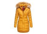 Navahoo Dames Winterjas Papaya – Getailleerd, Warm & Met Afneembare Bontkraag