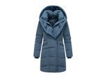 Marikoo dames gewatteerde mantel Virenaa met layer-look & fleecevoering