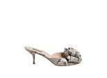 Dolce & Gabbana Multicolour Keira Strik Leren Peep Toe Mules Schoenen