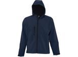 SOLS Heren Replay Hooded Soft Shell Jacket (ademend, winddicht en waterbestendig) (Franse marine)