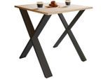Mid.you , Schwarz, Honigeiche , Holzwerkstoff, Metall , quadratisch ,