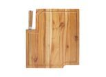 Echtwerk , Braun , Holz, Metall , Akazie , 35.8x41.5x3.5 cm ,