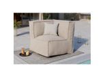 Ambia Garden Loungesofa, Beige, Textil, 1-Sitzer, 95x80x95 cm, wetterbeständig, regenabweisend, lichtecht, Loungemöbel, Outdoorsofas