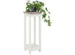 Hom`in Blumenständer, Grau, Weiß, Holzwerkstoff, 30x85x30 cm, Wohnzimmer, Wohnzimmertische, Blumenständer