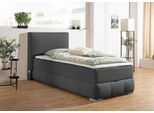 Boxbett OTTO HOME "Wehma mit Kopfteil inkl. Bettkasten", grau (anthrazit), B:110cm L:213cm, Komplettbetten, Boxbett, in H2, H3 & H4 wählbar, inklusive Topper
