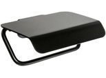 Toilettenpapierhalter SANOTECHNIK, schwarz, B:12cm H:10cm L:3cm, Aluminium, Toilettenpapierhalter