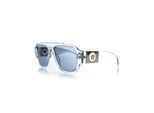 Versace, transparante Medusa zonnebril met schild