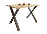 Mid.you , Schwarz, Honigeiche , Metall, Holzwerkstoff , rechteckig , 50x76x140 cm ,