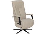 Livetastic Relaxsessel Relaxo, Natur, Metall, 67x114x84 cm, Relaxfunktion, USB-Anschluss, Sitzfläche 360° drehbar, Wohnzimmer, Sessel, Relaxsessel