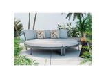Ambia Garden Sonneninsel, Anthrazit, Grau, Metall, Textil, Füllung: Schaumstoff, 200x66x200 cm, Loungemöbel, Sonneninseln