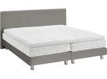 Boxbett "Kiss, wahlweise mit Topper in verschiedenen Härtegraden erhältlich", grau, B:195cm L:210cm, WESTFALIA SCHLAFKOMFORT, Komplettbetten
