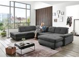 Ecksofa DIE PLANBAR "MP-IN16012 U-Form, mit Federkern-Polsterung", grau, B:371cm H:85cm T:195cm, 85% Polyester;15% Nylon, Sofas, Ecksofa, inkl. Sitztiefenverstellung wahlweise mit weiteren Funktionen