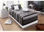 Polsterbett "Davos", weiß, B:125cm H:98cm L:210cm, Bezug Bett: Microfaser (100% Polyester);Bonnell-Federkernmatratze: 51% Polypropylen, 39% Polyester und 10% Baumwolle;Kaltschaummatratze: 100% Polyester, Bezug abnehm- und waschbar bis 60C, WESTFALIA SCHLAFKOMFORT, Betten, Polsterbett, inkl. Bettkasten bei Ausführung mit Matratze