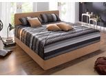 Polsterbett "Davos", braun, B:165cm H:98cm L:210cm, Bezug Bett: Microfaser (100% Polyester);Bonnell-Federkernmatratze: 51% Polypropylen, 39% Polyester und 10% Baumwolle;Kaltschaummatratze: 100% Polyester, Bezug abnehm- und waschbar bis 60C, WESTFALIA SCHLAFKOMFORT, Betten, Polsterbett, inkl. Bettkasten bei Ausführung mit Matratze