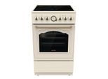 GORENJE Elektro-Standherd "GECS5B70CL", Energieeffizienz: A, beige (creme), Herdsets, Retro Design. Zeitlose Eleganz für jede Küche, Elektro-Standherd