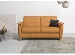 2,5-Sitzer HOME AFFAIRE "Palmera, B: 179 cm", gelb (curry), B:179cm H:89cm T:89cm, Luxus-Microfaser (100% Polyester);Struktur (100% Polyester);Luxus-Microfaser in Lederoptik (100% Polyester), Sofas, 2 5-Sitzer, mit Federkern